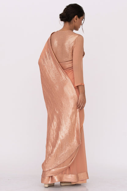 Sari Set in Metallic Sequin Embroidery