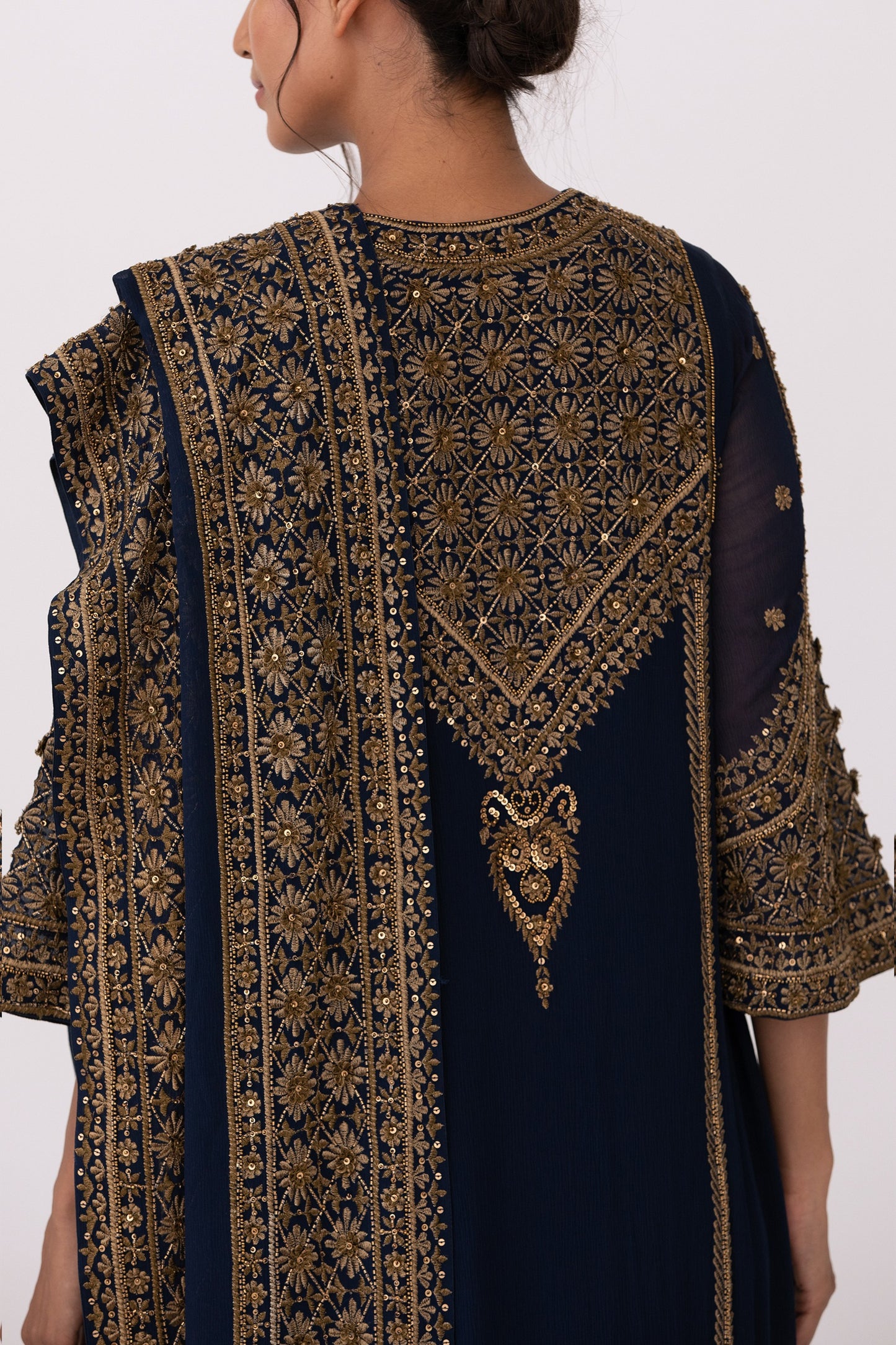Kurta Set in Zari and Sequin Embroidery