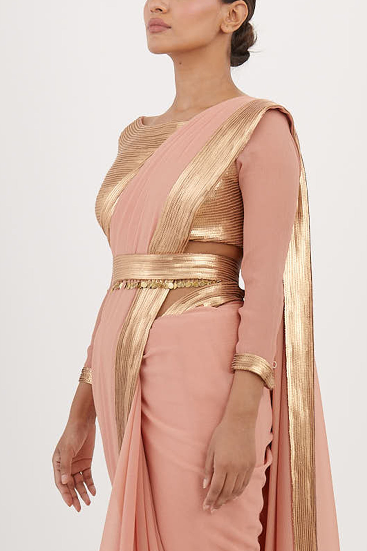Sari Set in Clasic Gold Border