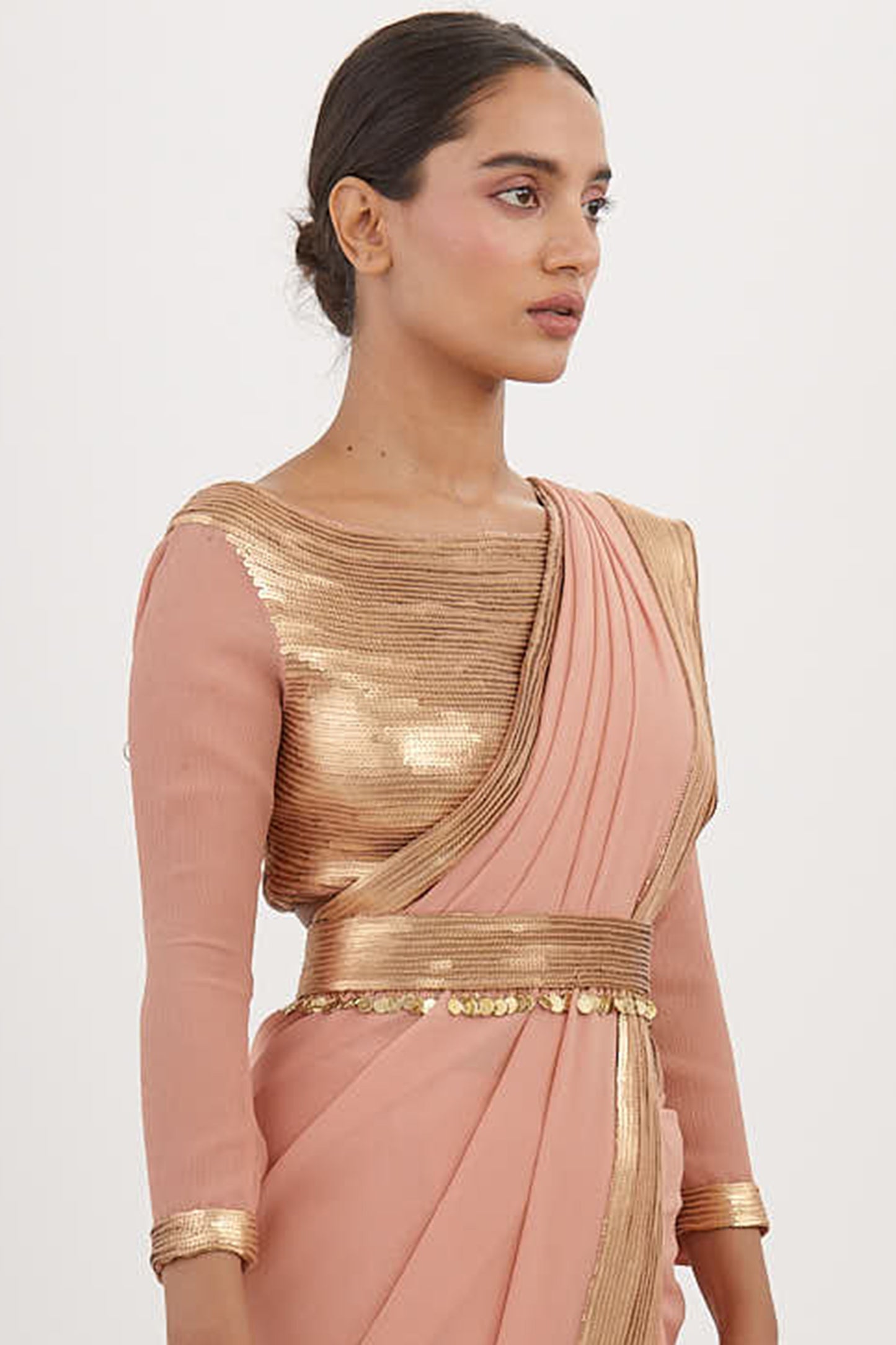 Sari Set in Clasic Gold Border