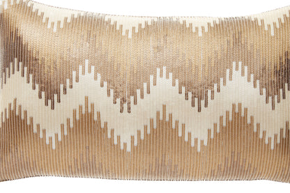 Nakul Sen  White Organza Embroidered Cushion Cover With Filler Single Pc