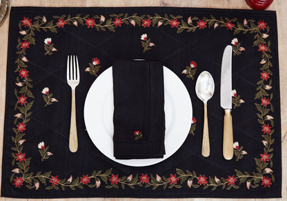 Black Napkin in Linen