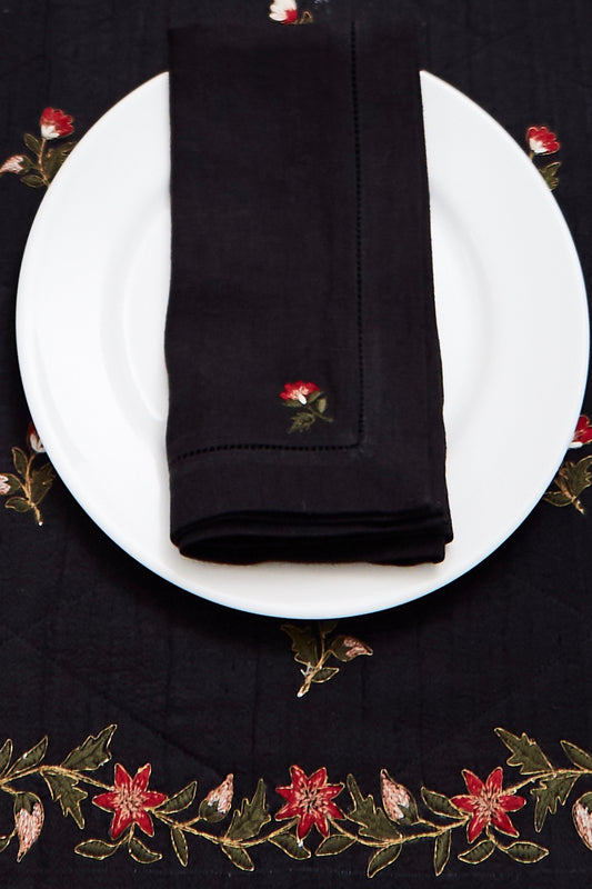 Black Napkin in Linen