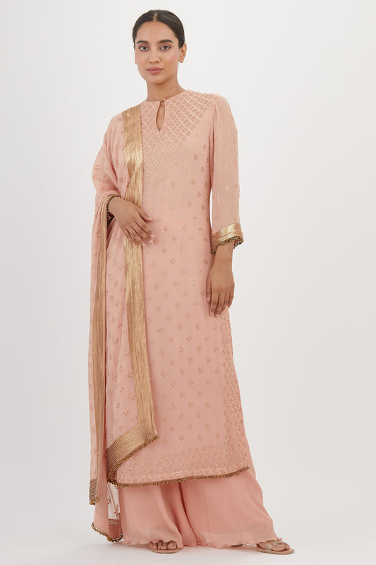 Kurta Set in Bandini Motif Sequin Embroidery