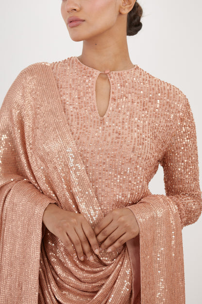 Gharara Set in Line Sequin Embroidery