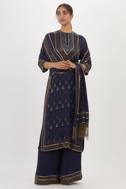 Kurta Set in Cutdana Embroidery