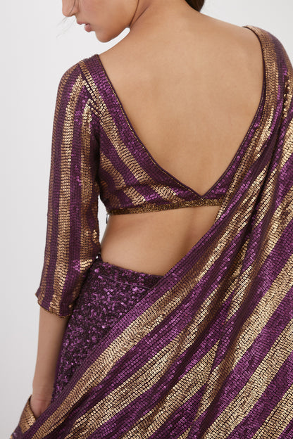 Lehenga Set in Tonal Sequin Embroidery