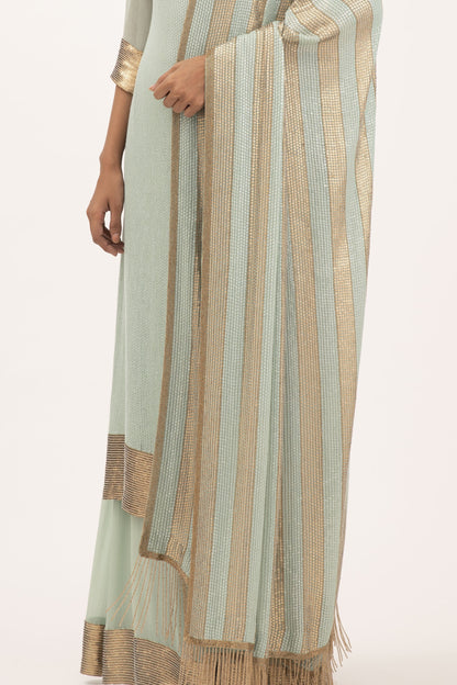 Kurta Set in Sheeted Sequin Embroidery