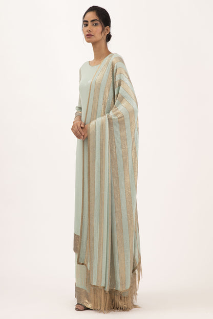 Kurta Set in Sheeted Sequin Embroidery