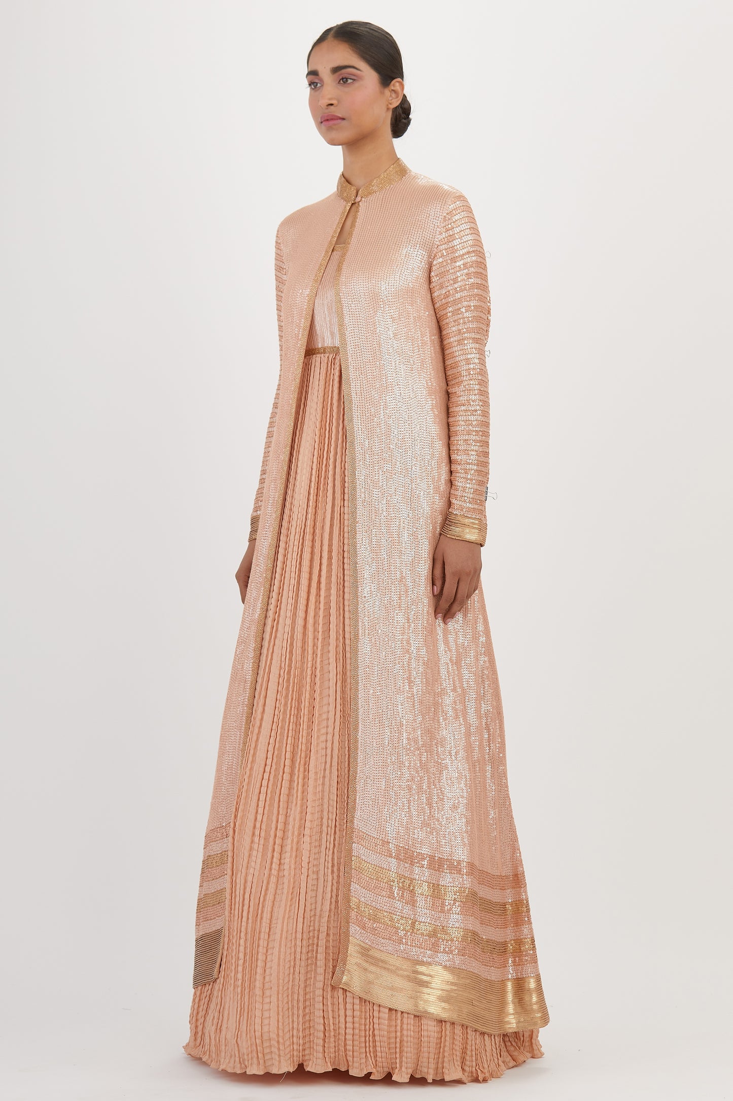 Jacket Set in Sequin Sheeted Embroidery