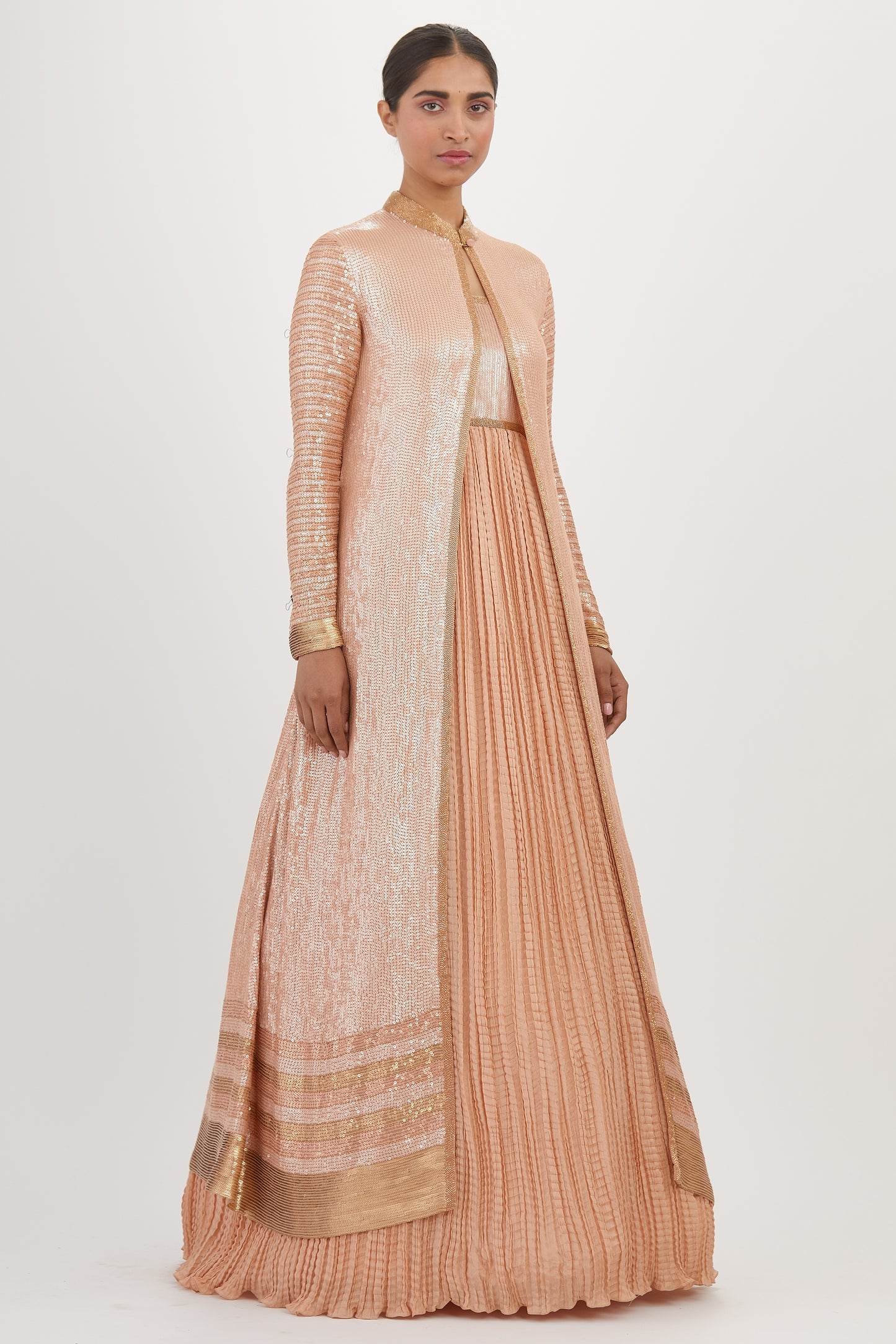 Jacket Set in Sequin Sheeted Embroidery