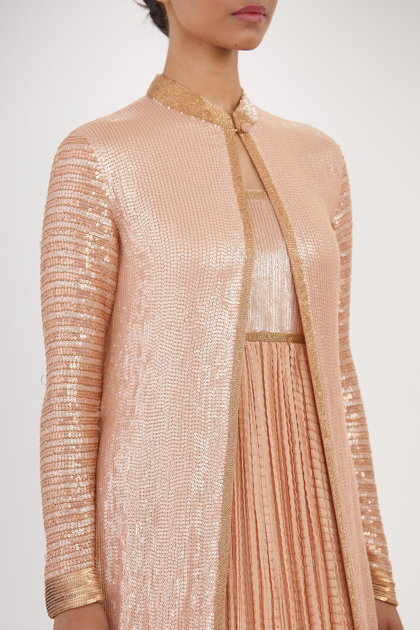 Jacket Set in Sequin Sheeted Embroidery