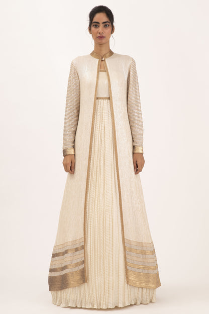 Jacket Set in Sequin Sheeted Embroidery