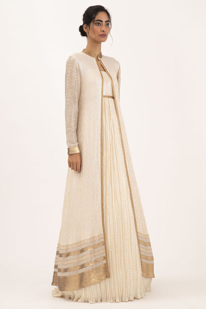 Jacket Set in Sequin Sheeted Embroidery