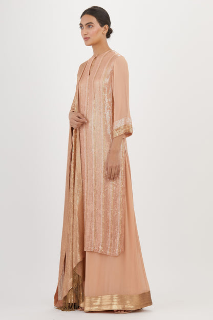 Kurta Set in Sheeted Sequin Embroidery