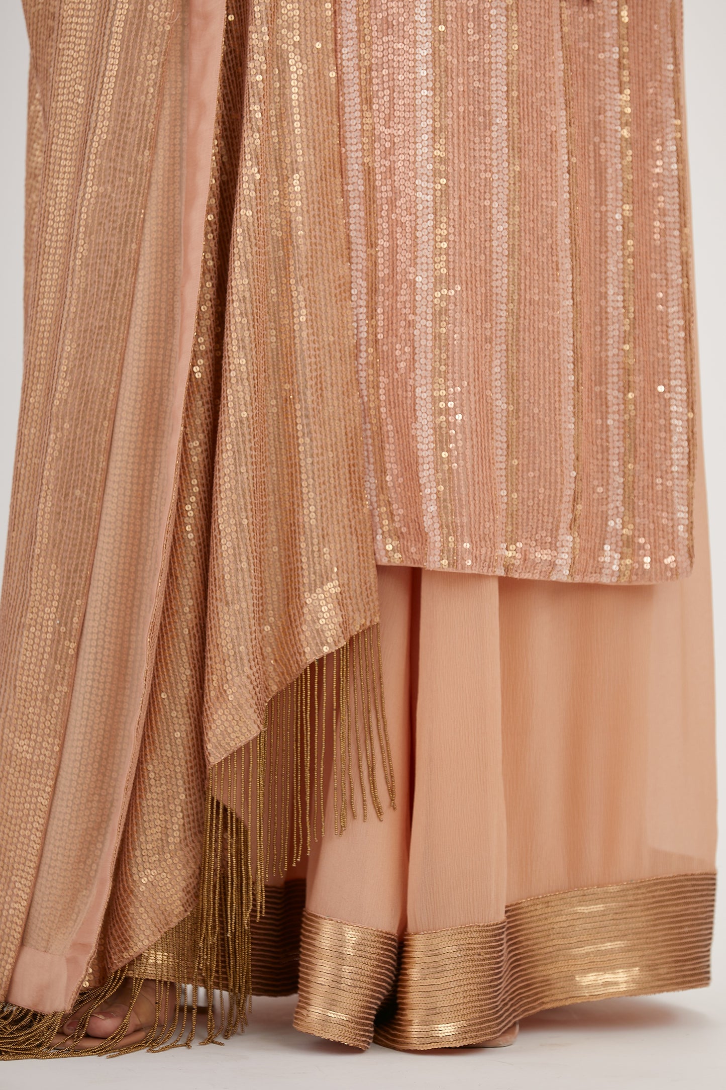 Kurta Set in Sheeted Sequin Embroidery