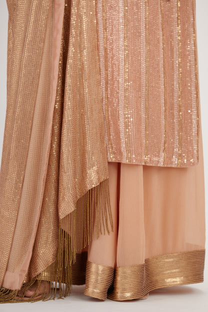 Kurta Set in Sheeted Sequin Embroidery