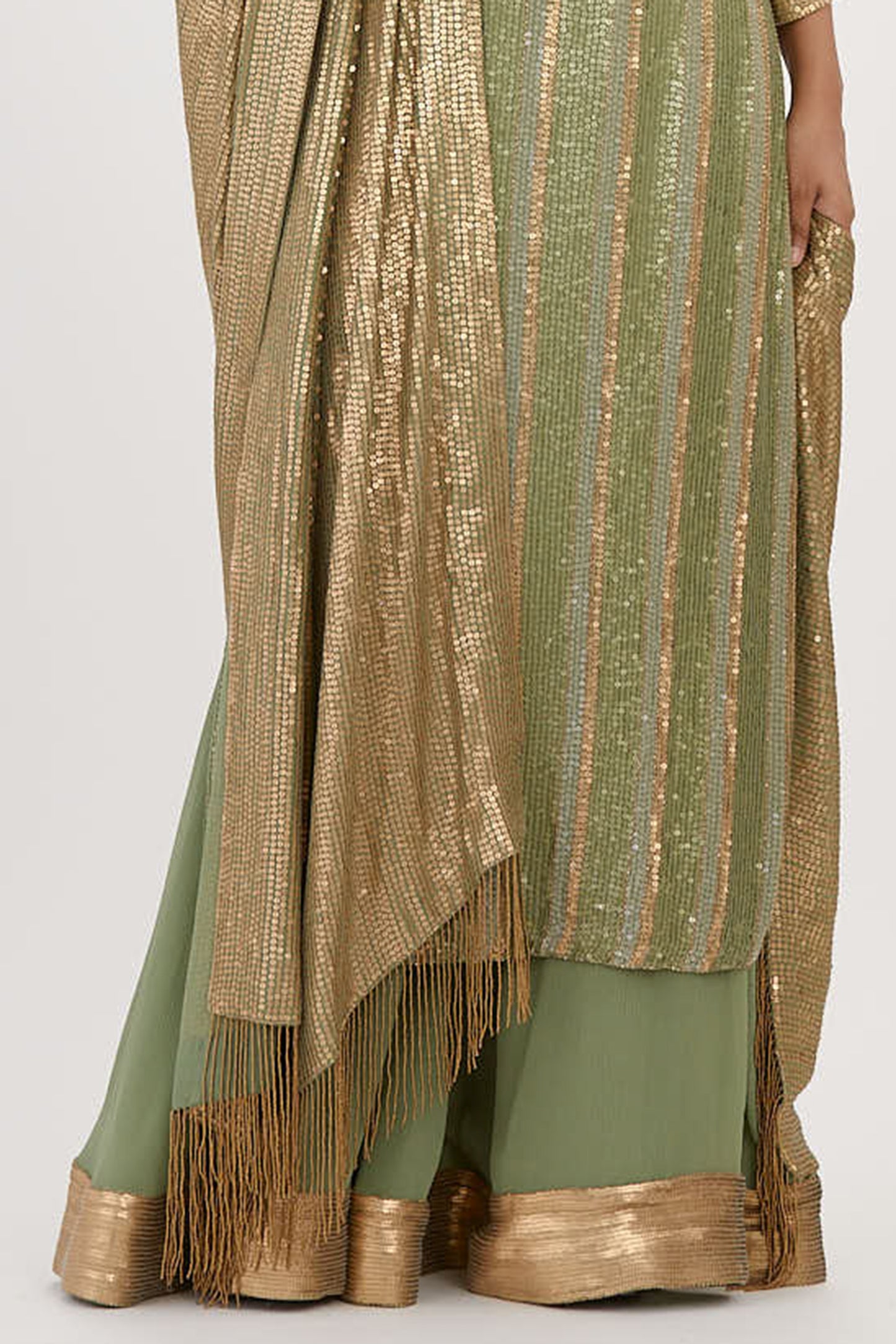 Kurta Set in Sheeted Sequin Embroidery