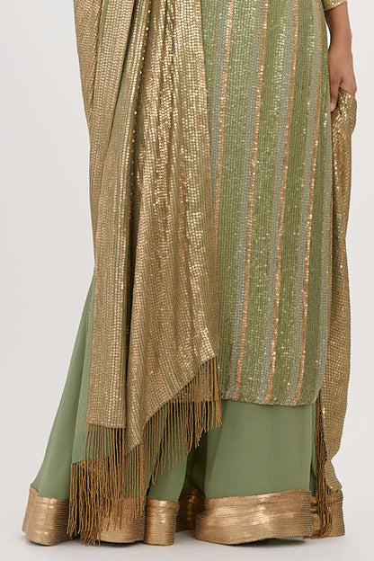 Kurta Set in Sheeted Sequin Embroidery