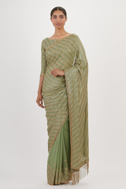Sari Set in Sequin Embroidery