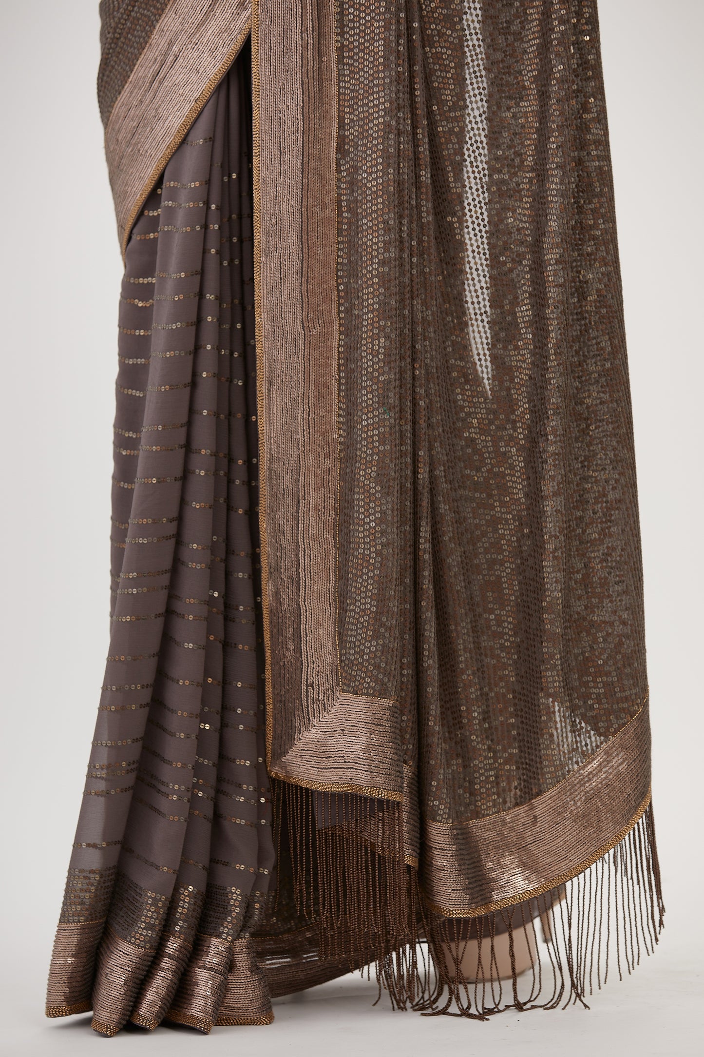 Sari Set in Metallic Sequin Embroidery