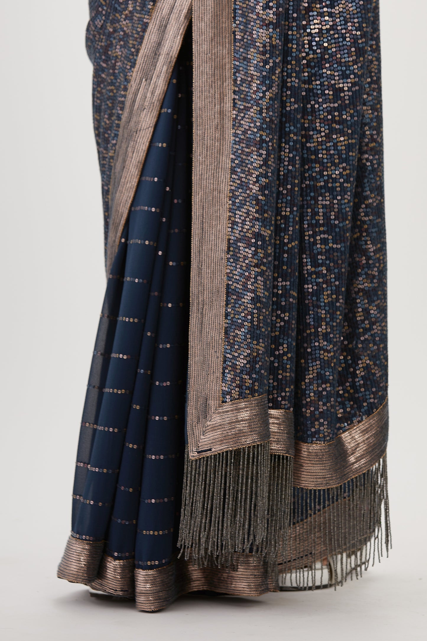 Sari Set in Metallic Sequin Embroidery