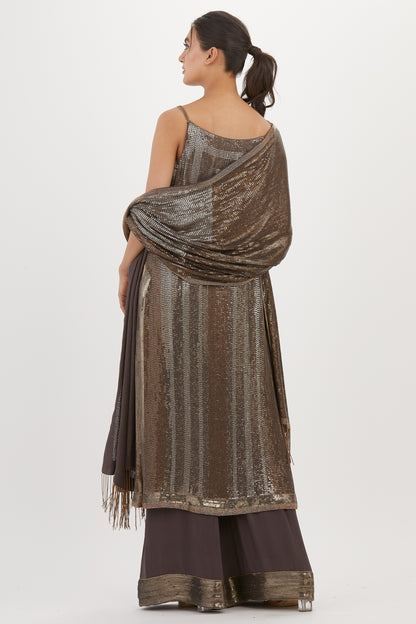 Kurta Set in Metallic Sequin Embroidery