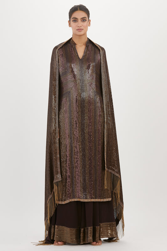 Kurta Set in Metallic Sequins