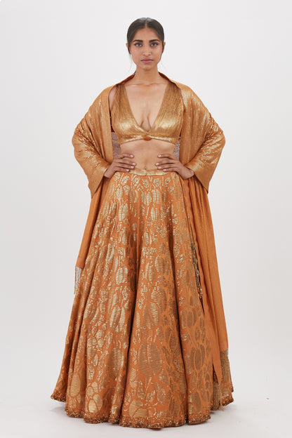 Lehenga Set in Berry Design Sequin Embroidery