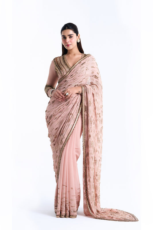 Sari set in Abstract Sequin Design