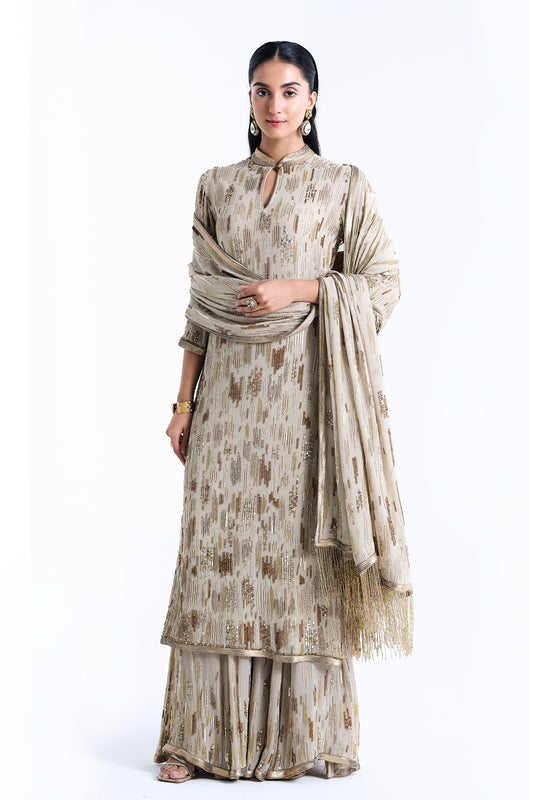 Kurta Set in abstract Sequin Embroidery