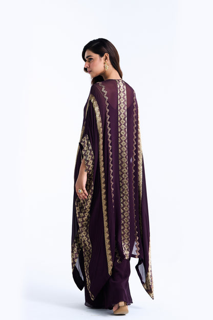 Kaftan Set in Mughal Pattern Cutdana Embroidery