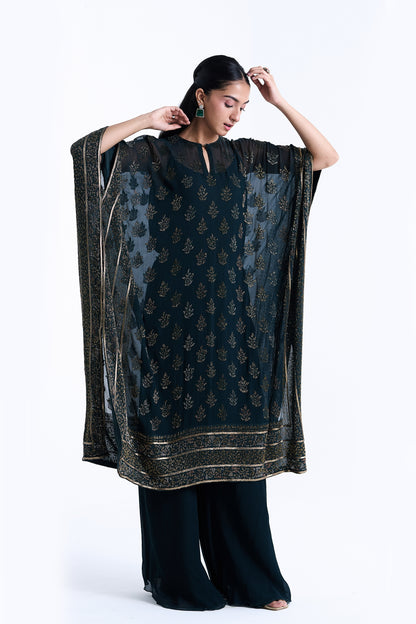 Kaftan Set in Cutdana Embroidery