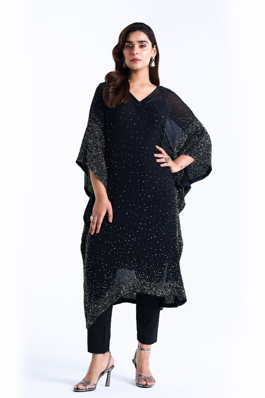 Kaftan Set in Stone and Sequin Embroidery