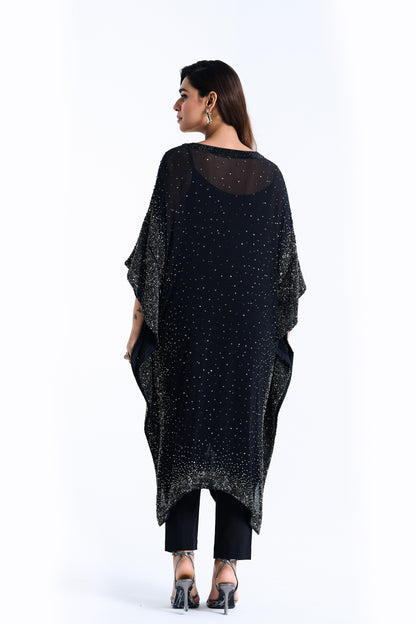 Kaftan Set in Stone and Sequin Embroidery