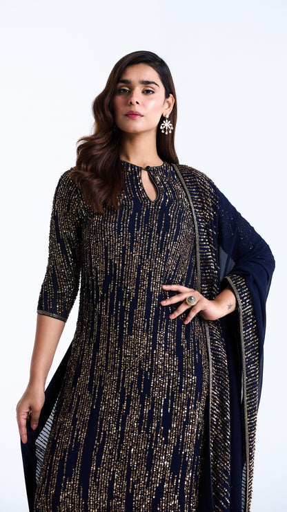 Kurta Set in Updown Sequin Embroidery