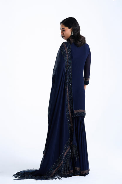 Gharara Set in Stone and Sequin Embroidery