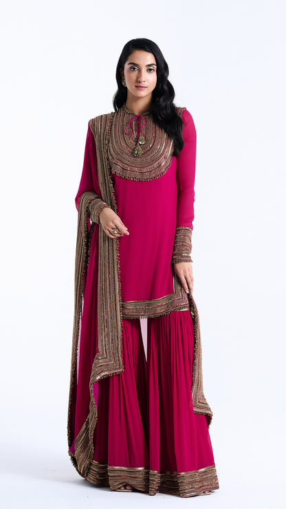 Gharara Set in Sequin Loat Embroidery