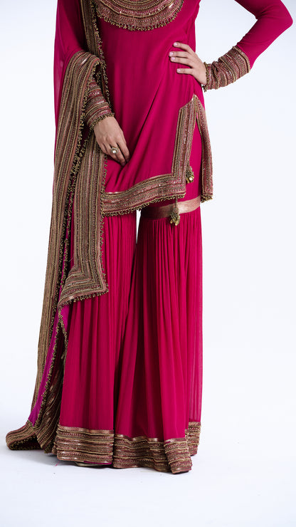 Gharara Set in Sequin Loat Embroidery