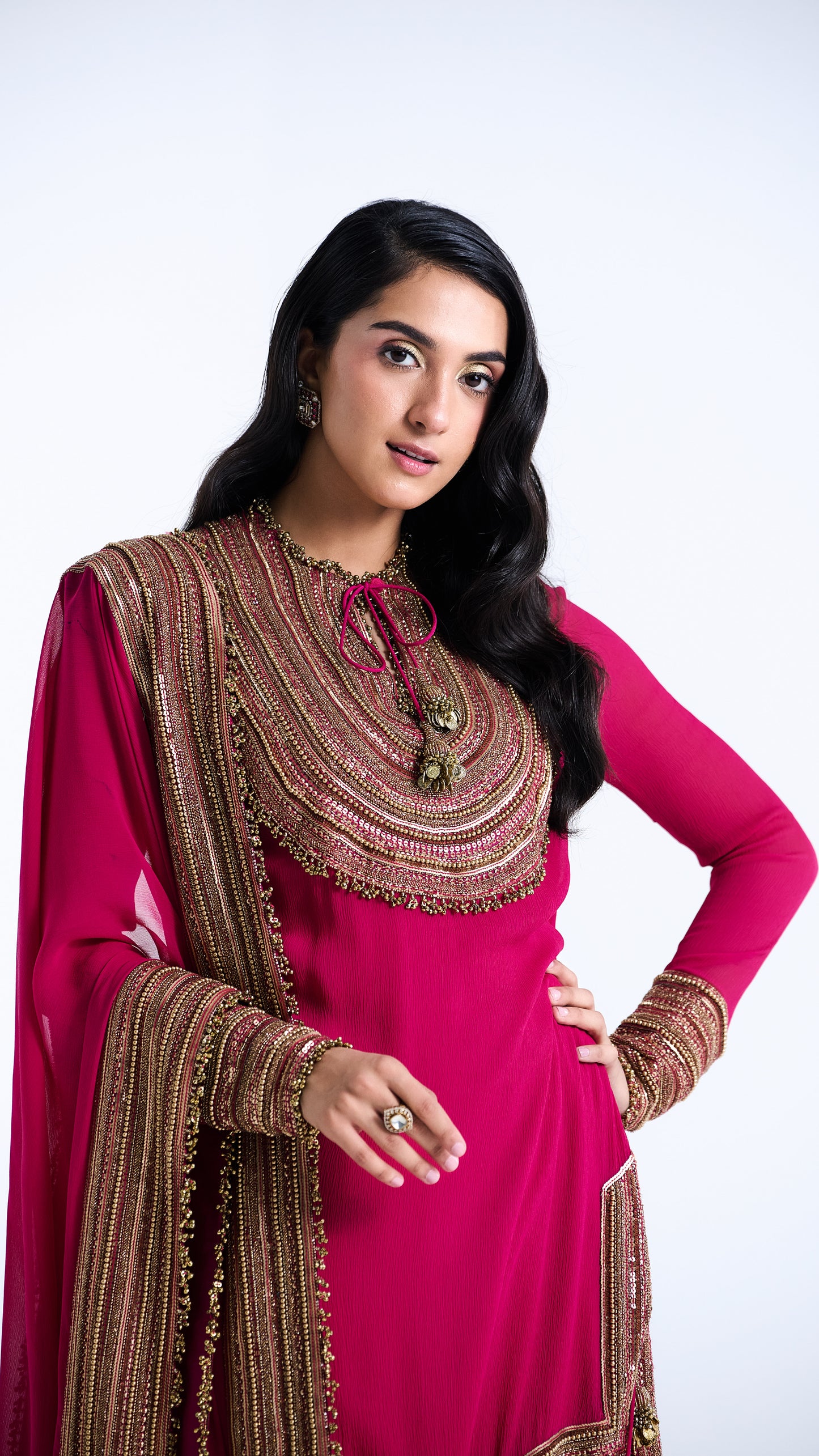 Gharara Set in Sequin Loat Embroidery