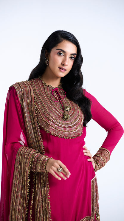 Gharara Set in Sequin Loat Embroidery