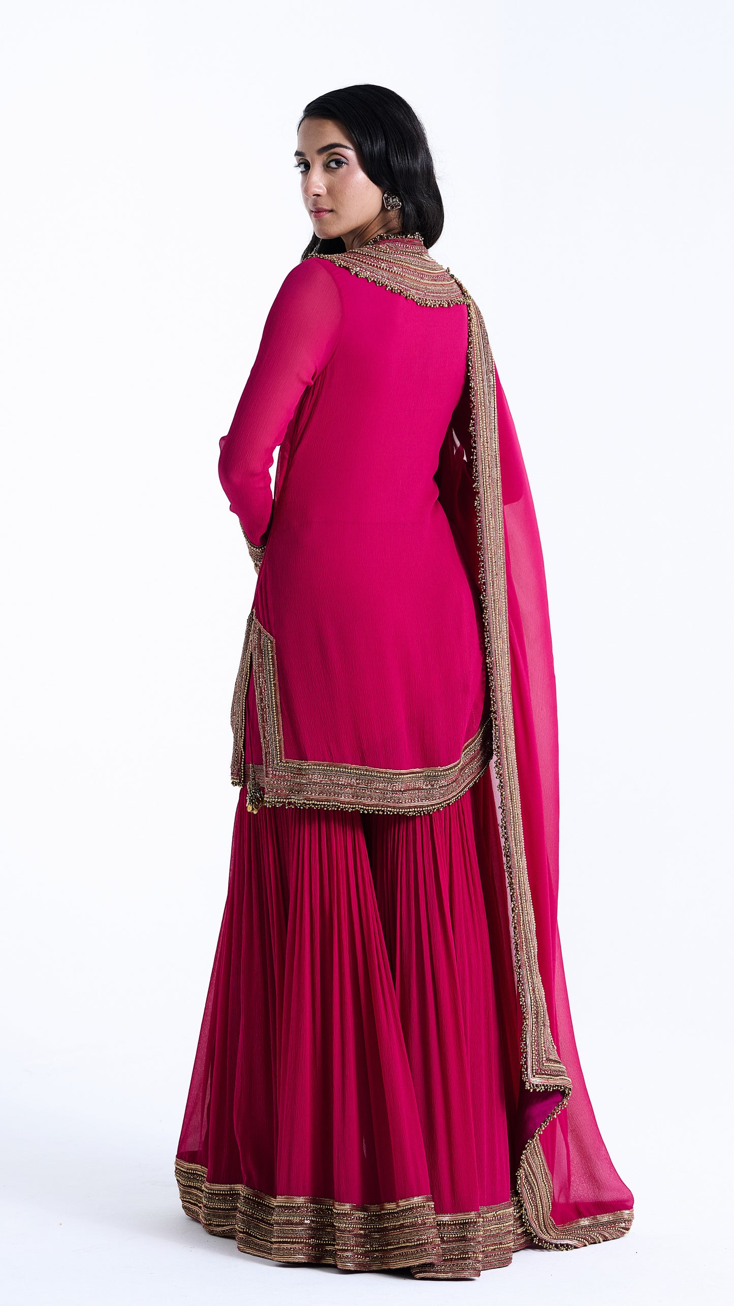Gharara Set in Sequin Loat Embroidery