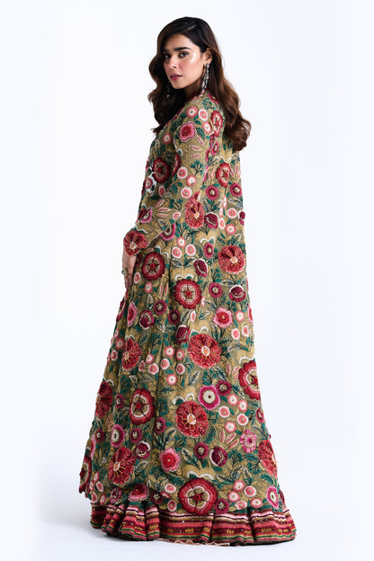 Jacket Set in Anchor Garden Thread Embroidery