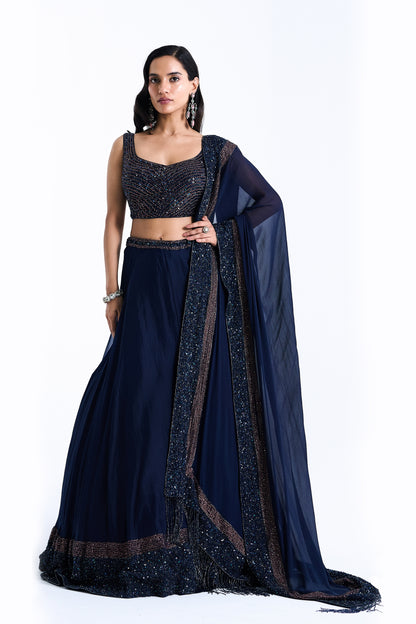 Lehenga Set in Stone and Sequin Embroidery