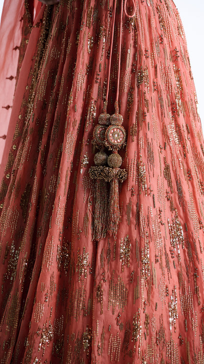 Lehenga Set in Abstract Sequin Embroidery
