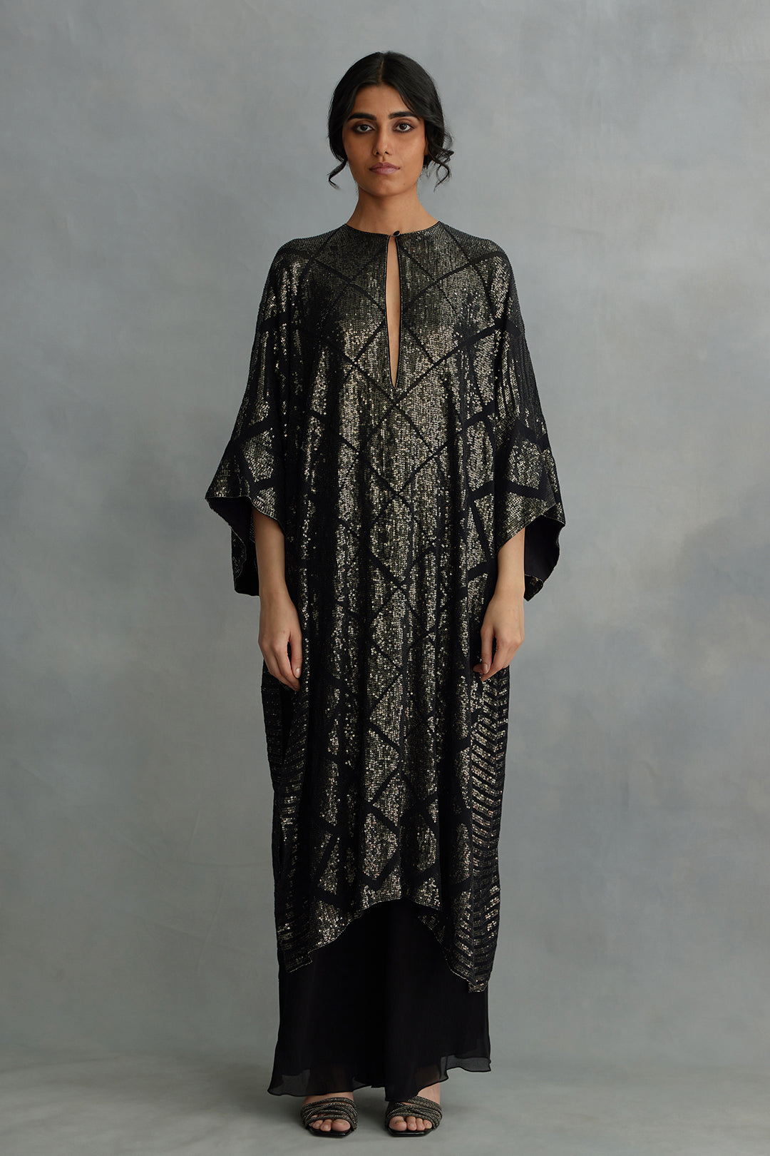 Kaftan Set in small sequins embroidery