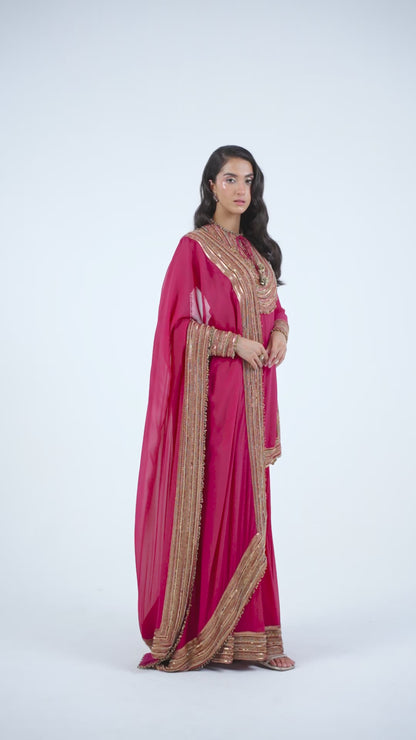Gharara Set in Sequin Loat Embroidery