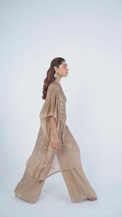 Kaftan Set in Sequin Embroidery