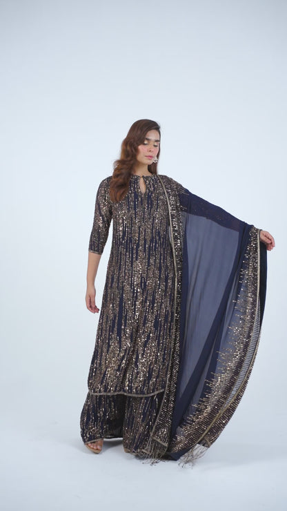 Kurta Set in Updown Sequin Embroidery
